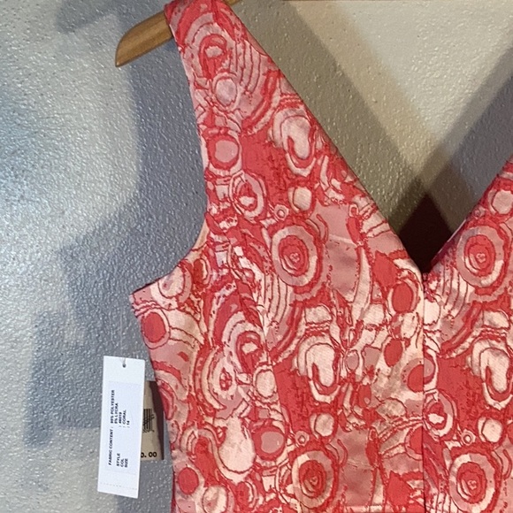 NWT Rickie Freeman Teri Jon Jacquard Sleeveless Tea Length Dress Woman’s Size 14 - Picture 3 of 16